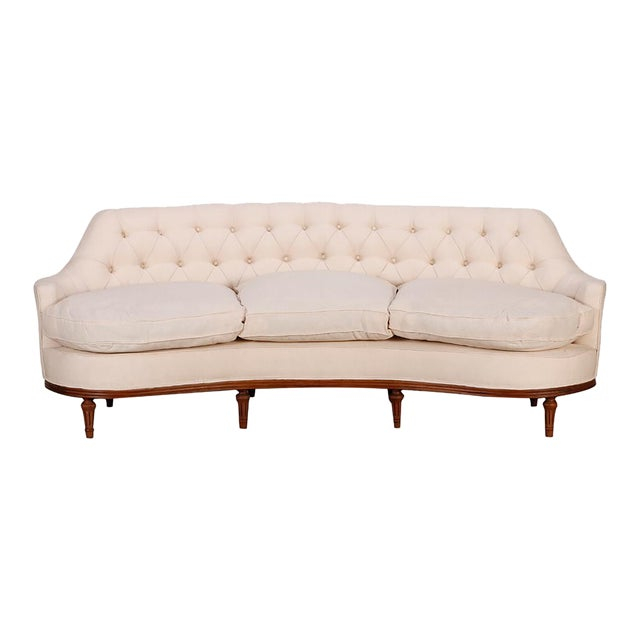 Classic Luxurious Tufted Curved Back Sofa, C 1940. | Chairish inside Choosing the Right Classic Tufted Curved Back Sofa for Your Space Considerations and Styles