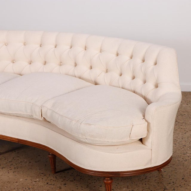 Classic Luxurious Tufted Curved Back Sofa, C 1940. | Chairish with Classic Tufted Curved Back Sofa