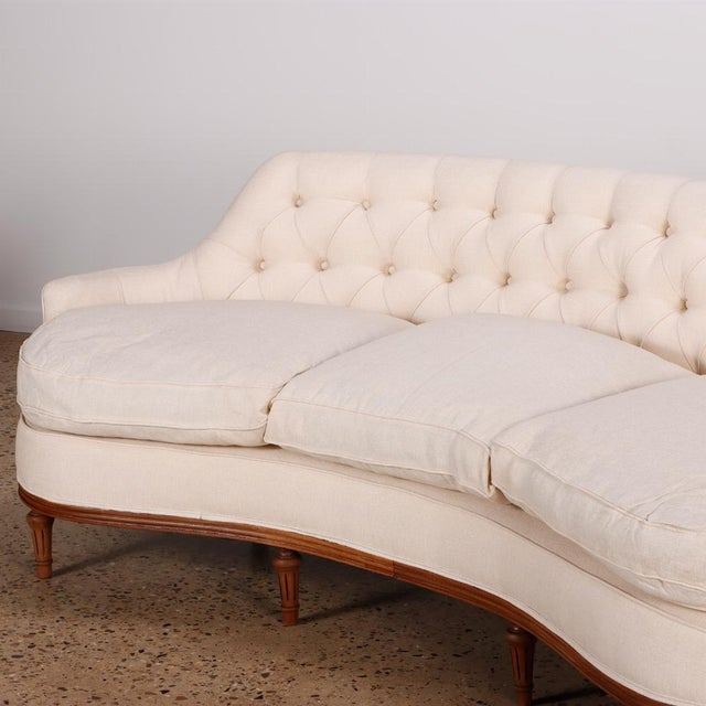 Classic Luxurious Tufted Curved Back Sofa, C 1940. | Chairish with regard to Classic Tufted Curved Back Sofa
