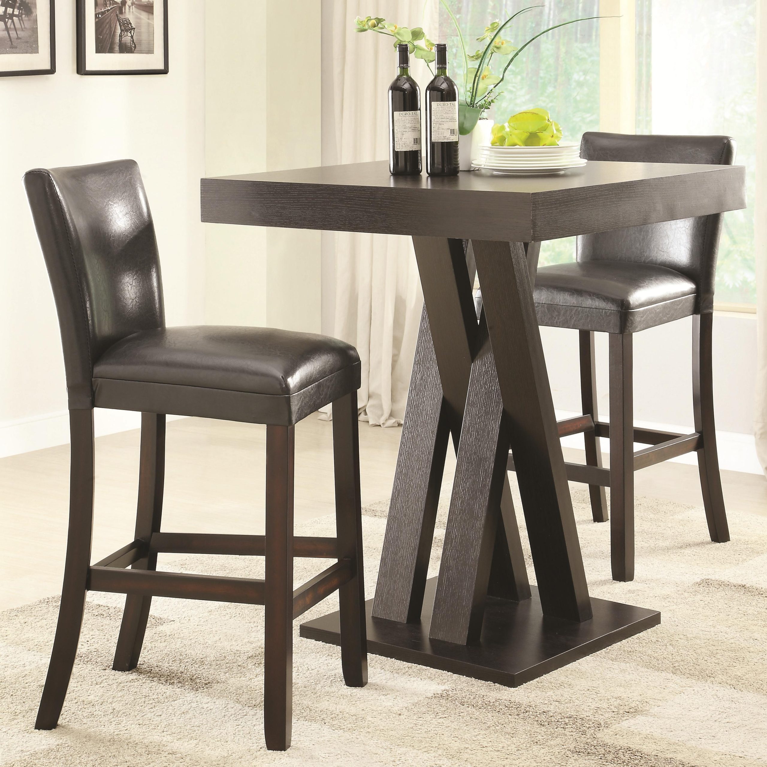 Coaster Bar Units And Bar Tables Three Piece Bar Height Table And ... with Beyond the Basics Exploring the Versatility of Pub Tables and Dinette Chairs