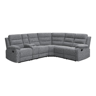 Coaster David 3-Piece Modern Fabric Upholstered Sectional In Gray ... regarding Styling Your Living Room with a Gray Coaster David Sectional