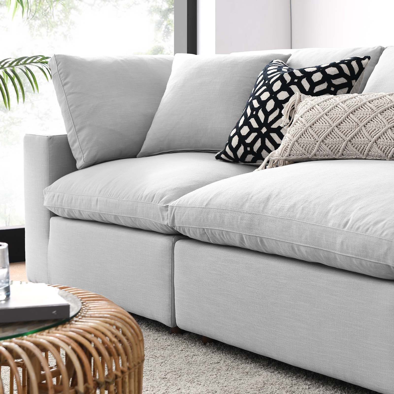 Commix Down Filled Overstuffed 4 Piece Sectional Sofa Set By Modway ... for Living with Commix: Real-World Insights and Maintenance Tips