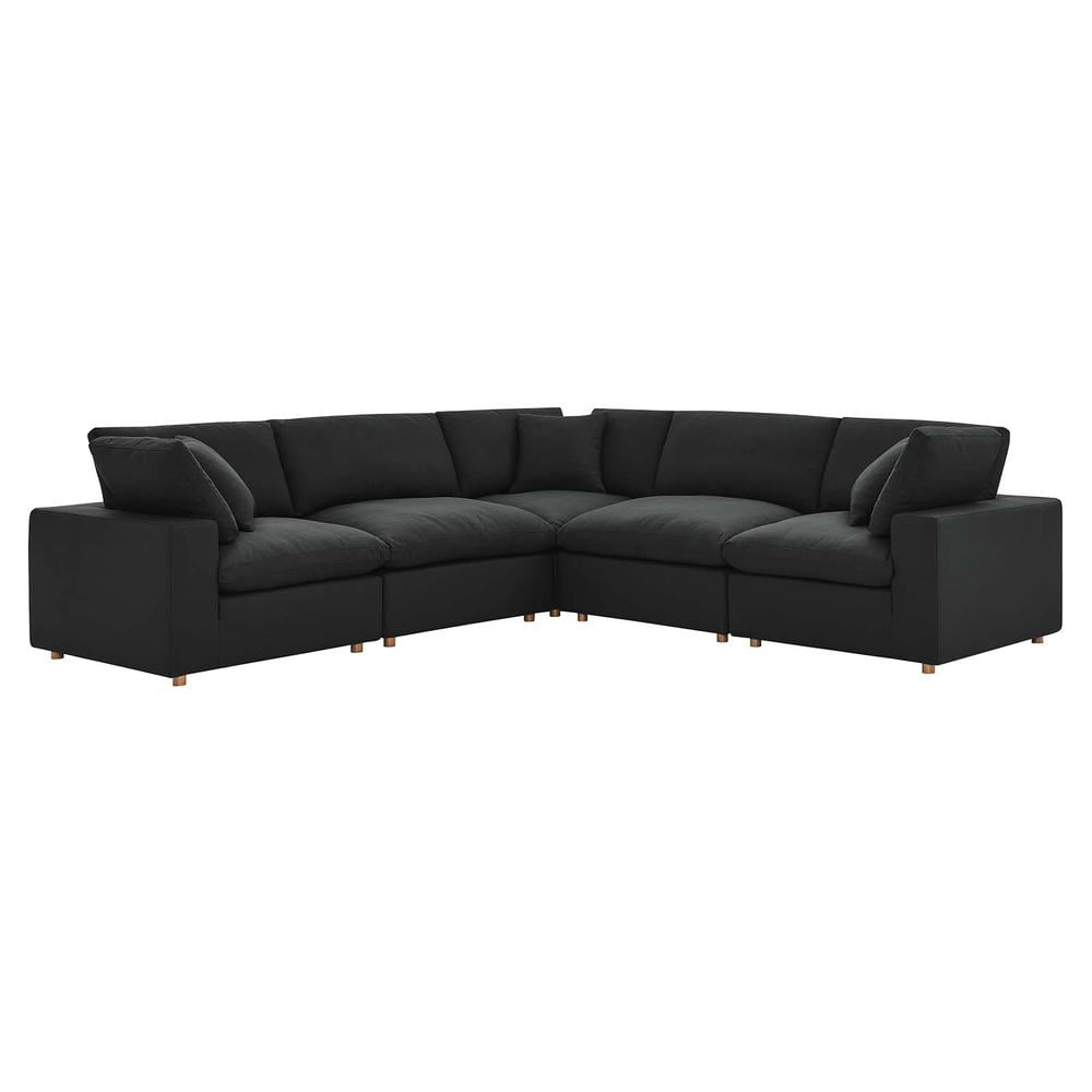 Commix Down Filled Overstuffed 5 Piece 5-Piece Sectional Sofa-Eei-3359 ... intended for Unveiling the Cozy Comfort of the Commix Down Filled Sectional Sofa