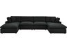 Commix Teal Down Filled Overstuffed 6 Piece Sectional Sofa Set Eei-3362 ... for Commix Down Filled Overstuffed 6 Piece Sectional Sofa Set Teal