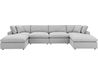 Commix Teal Down Filled Overstuffed 6 Piece Sectional Sofa Set Eei-3362 ... in The Ultimate Guide to Caring for Your Down Filled Overstuffed Sofa