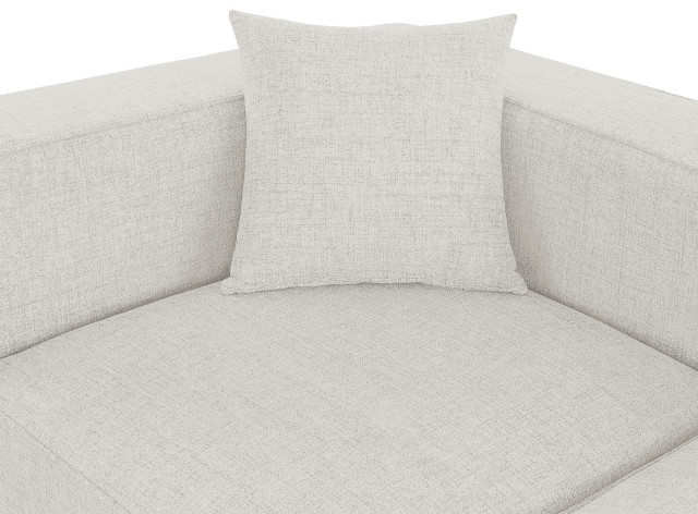 Cube Upholstered Modular Sectional, 6-Piece: 4 Armless Chair, 2 Corner ... pertaining to Linen Texture and Modular Design Exploring the World of Sectionals