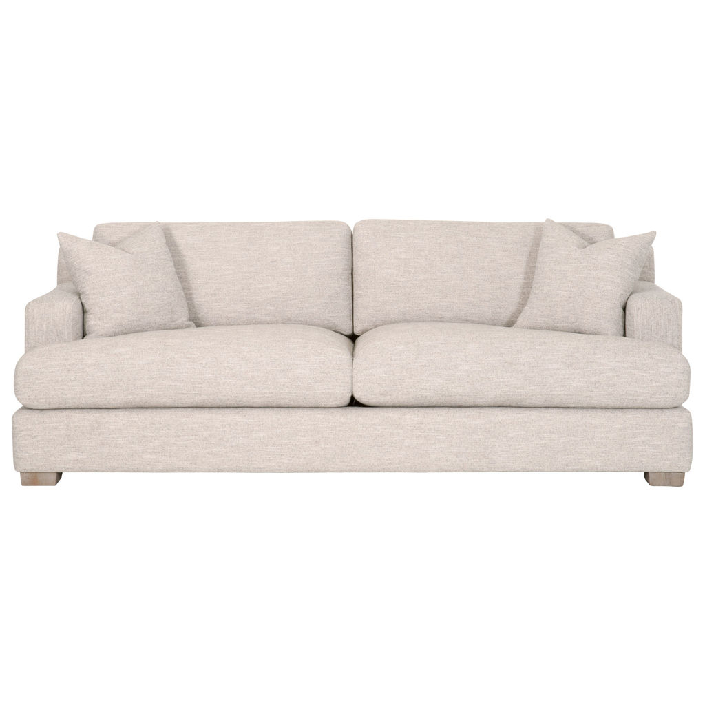 Dean 92" California Casual Sofa - Hayes & Co. within Dean 92" California Casual Solid Oak Wood Sofa