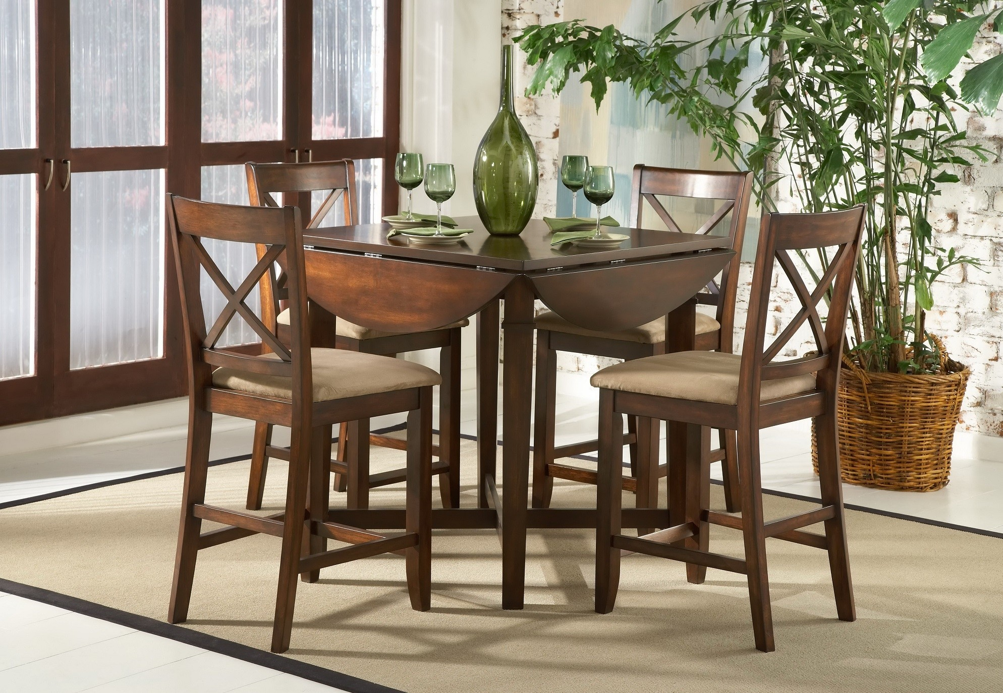 Dining Set with regard to 5-Piece Dining Room Set, Table For Small Spaces And 2 Chairs Also 2 Benches