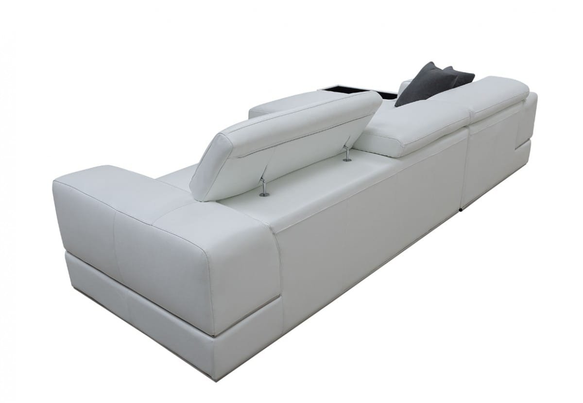 Divani Casa Pella Mini Modern White Leather Sectional Sofa At Futonland in Beyond Aesthetics Exploring the Craftsmanship of Divani Casa Furniture