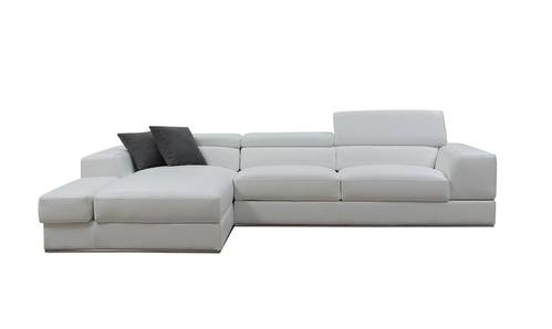 Divani Casa Pella Mini Modern White Leather Sectional Sofa By Vig Furniture pertaining to Divani Casa Pella Mini Modern White Leather Right Facing Sectional Sofa