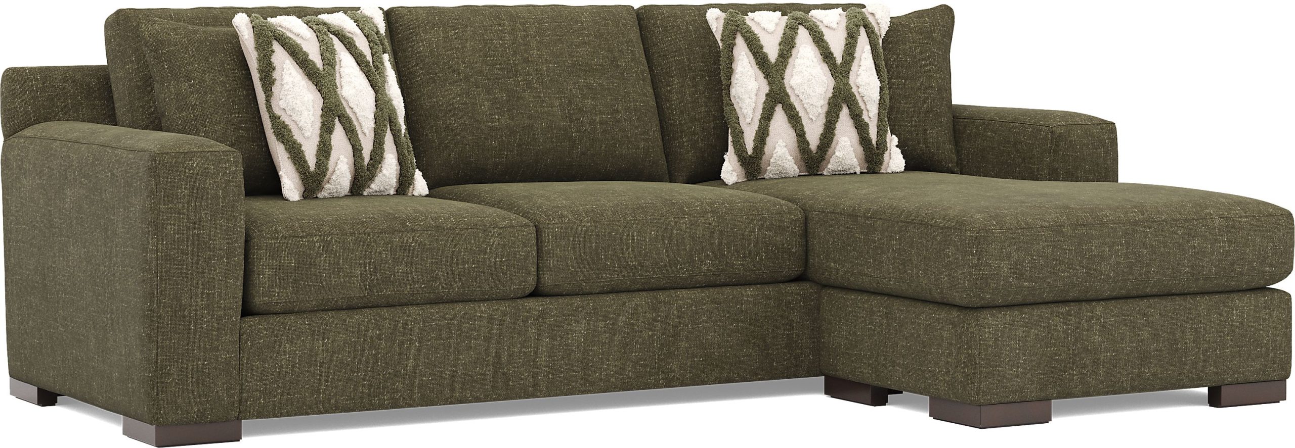 Drew & Jonathan Melbourne Olive Green Chenille Fabric Sofa Chaise ... regarding Beyond the Surface: Exploring the Textural and Aesthetic Qualities of Your Chenille Sofa