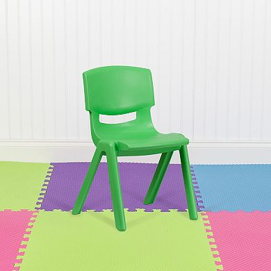 Emma And Oliver 5 Pack Plastic Stackable School Chair With 15.5'' Seat ... for 5 Pk. Green Plastic Stackable School Chair With 15.5'' Seat Height