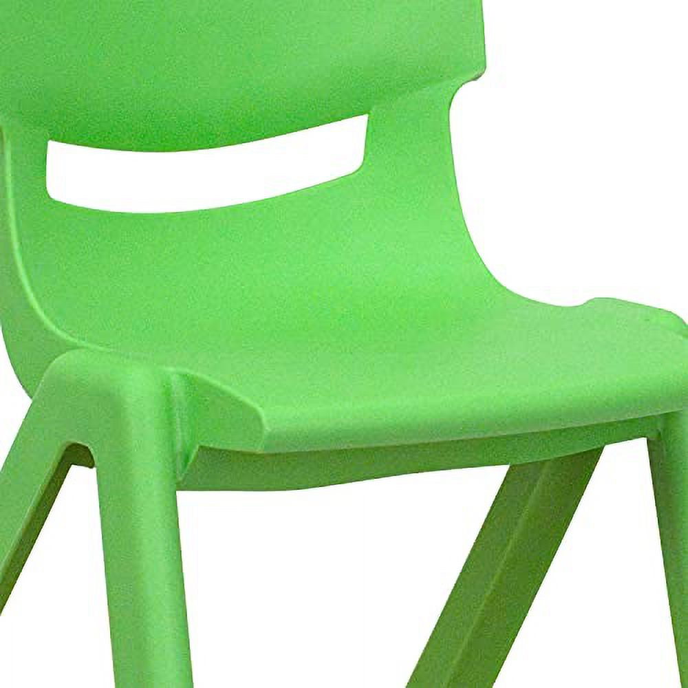 Emma + Oliver 2 Pack Green Plastic Stackable School Chair With 12" H ... throughout 5 Pk. Green Plastic Stackable School Chair With 15.5'' Seat Height