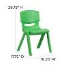 Flash Furniture 2 Pack Green Plastic Stackable School Chair With 15.5 ... for 5 Pk. Green Plastic Stackable School Chair With 15.5'' Seat Height