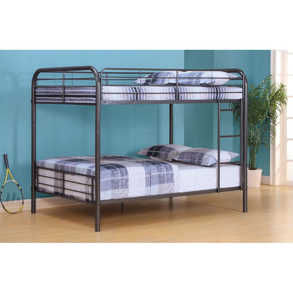 Full Over Full Metal Bunk Bed, Heavy Duty Metal Bunk Beds Frame With ... with regard to Rosebery Kids Full Over Full Metal Bunk Bed In Blue