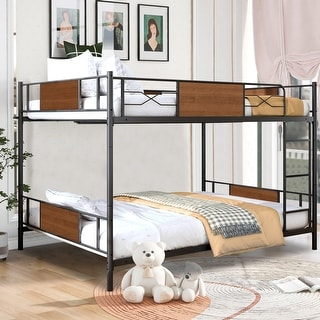 Full Over Full Metal Bunk Bed, Kids Convertible Bunkbed With Ladder ... with Safety First Understanding the Features of the Rosebery Kids Bunk Bed