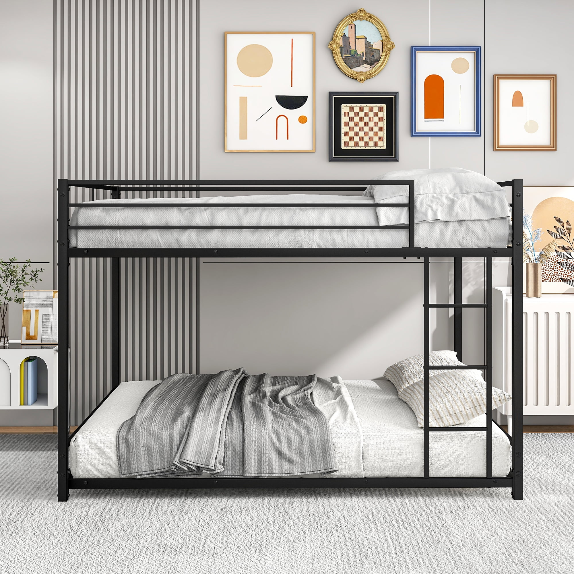 Gewnee Metal Full Over Full Bunk Bed,Heavy Duty Bed Frame With Safety ... with Unpacking the Gewnee Queen over Queen Metal Bunk Bed Features and Benefits