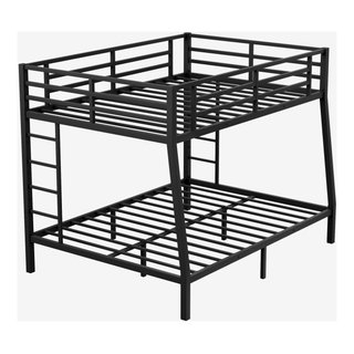 Gewnee Metal Twin Xl Over Queen Bunk Bed For Teens And Adults - Modern ... intended for Safety First Exploring Key Features in Gewnee Twin XL over Twin XL Metal Bunk Beds