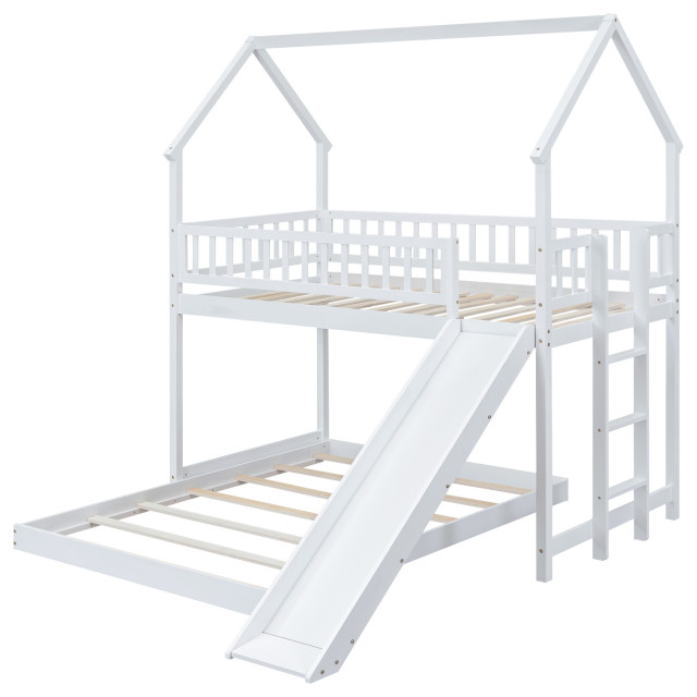 Gewnee Twin Over Full House Bunk Bed - Transitional - Bunk Beds - By ... within Assembling Your Gewnee Velvet Bunk Bed A Step by Step Guide for a Smooth Setup