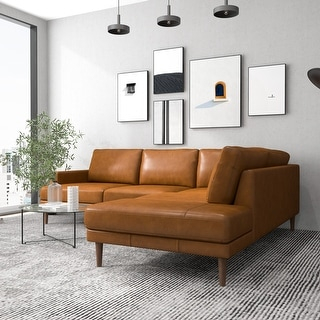 Hannah Mid-Century Modern Living Room Top Leather Corner Sectional ... regarding Modern Living Redefining Comfort and Style