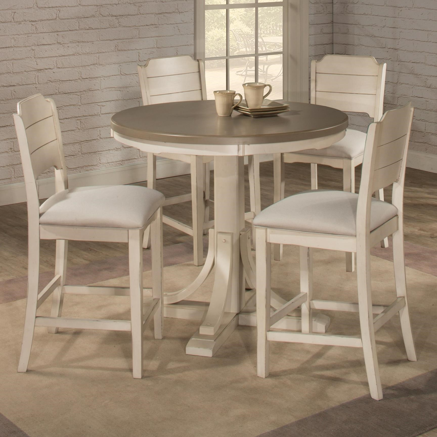 Hillsdale Clarion 4542Ctb5S2 5-Piece Counter Height Dining Set With ... for 5 Pc Counter Height Set - Counter Height Table And 4 Dining Chairs
