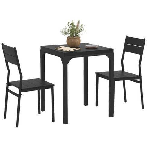 Homcom 3 Piece Kitchen Table Dining Set With 2 Matching Chairs ... intended for 3-Piecekitchen Table Set With A Dining Table And 2 Chairs, Mahogany