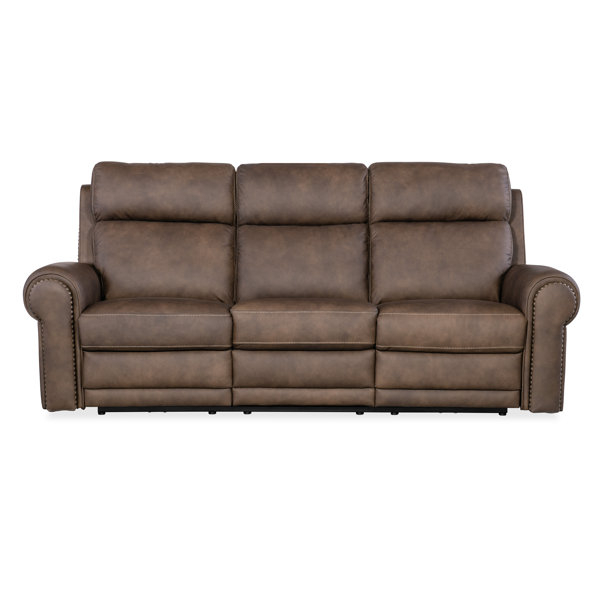 Hooker Furniture Ss Power Sofa With Power Headrest & Lumbar | Wayfair throughout Hooker Furniture Ss117-03 Keys 97"W Leather Sofa - Verona Sage