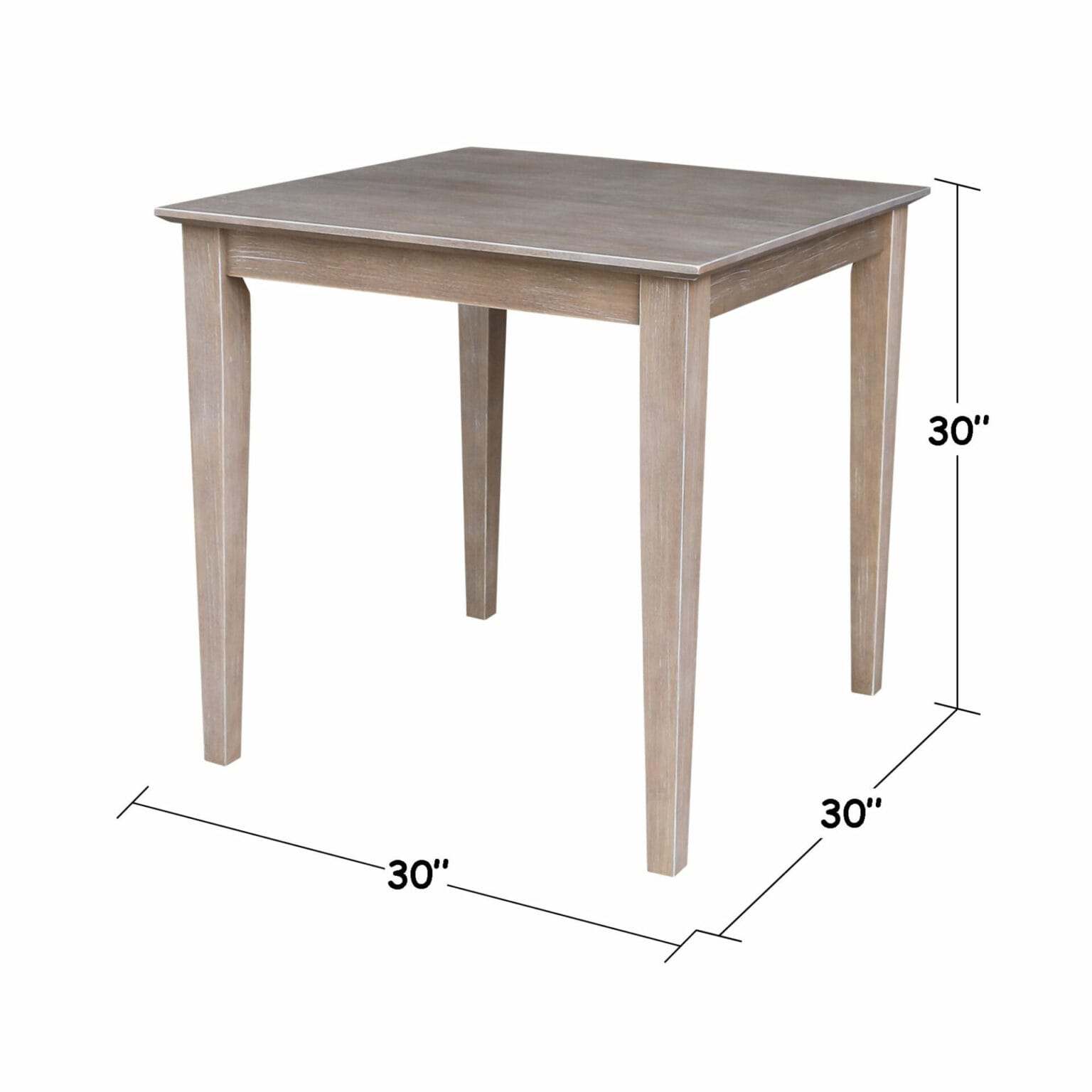 K09-3030T-C-61-2 30X30 Dining Table With 2 Cafe Chairs In Weathered ... with 30X30 Dining Table With 2 Ladderback Chairs
