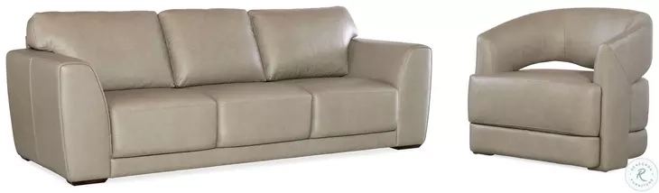 Keys Verona Sage Leather Living Room Set From Hooker | Coleman Furniture with regard to Hooker Furniture Ss117-03 Keys 97"W Leather Sofa - Verona Biscotti