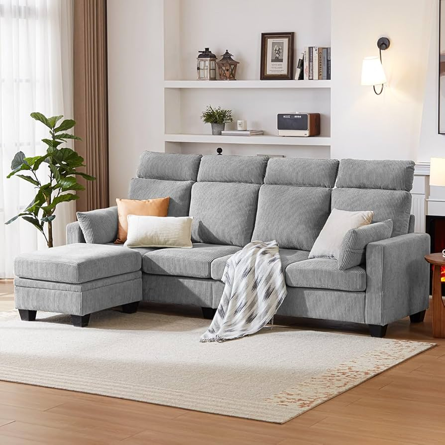 Klaar Fossiel Stad Bloem Corduroy Sectional Sofa Afname Ontoegankelijk ... regarding Understanding the Durability and Care of Corduroy Upholstery