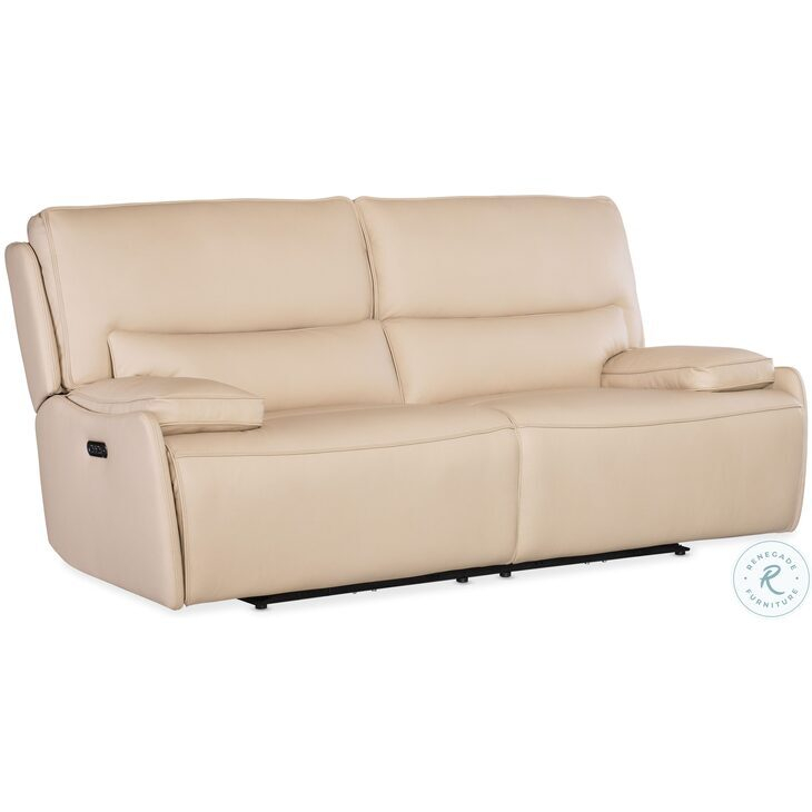 Kramer Beige Leather Zero Gravity Power Reclining Sofa With Power ... with Decoding the Zero Gravity Experience Understanding its Benefits for Your Body