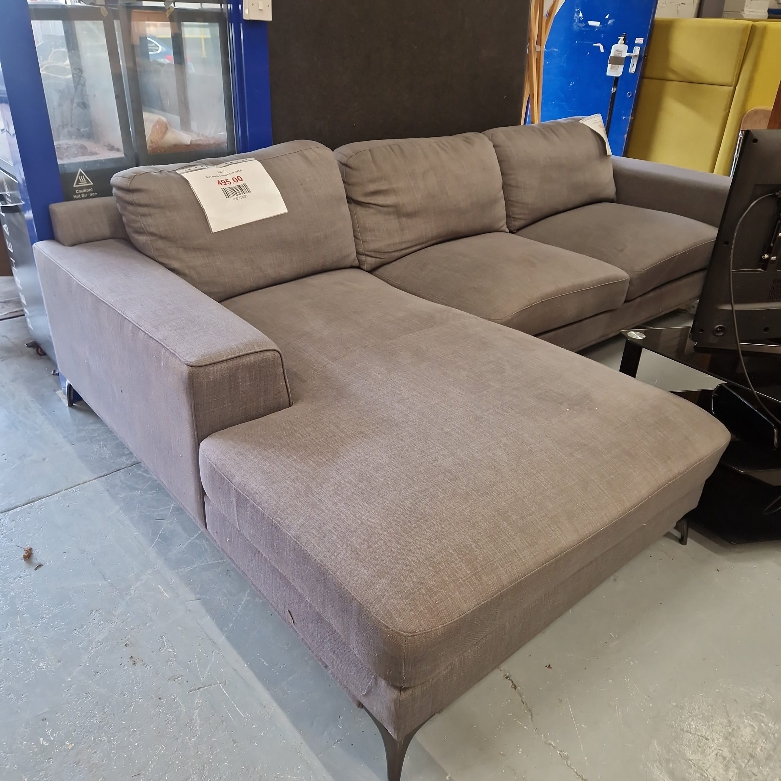 L Shape Sofa Grey Fabric On Sale | Cityofclovis.org intended for Understanding the Durability and Care of Corduroy Upholstery