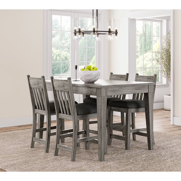 Laurel Foundry Modern Farmhouse Mortimer 5 Pc Counter Height Dining Set ... throughout 5 Pc Counter Height Set - Counter Height Table And 4 Dining Chairs