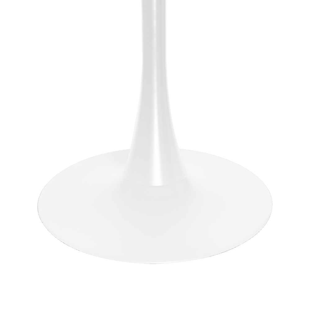 Leisuremod Bristol Dining Table, White Base With 27" Round Marbleized ... with regard to Bristol Dining Table Assembly Step by Step Guide and Troubleshooting Tips