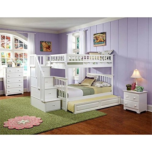 Leo & Lacey Full Over Full Staircase Trundle Bunk Bed | Pricepulse for Leo & Lacey Full Over Full Staircase Trundle Bunk Bed