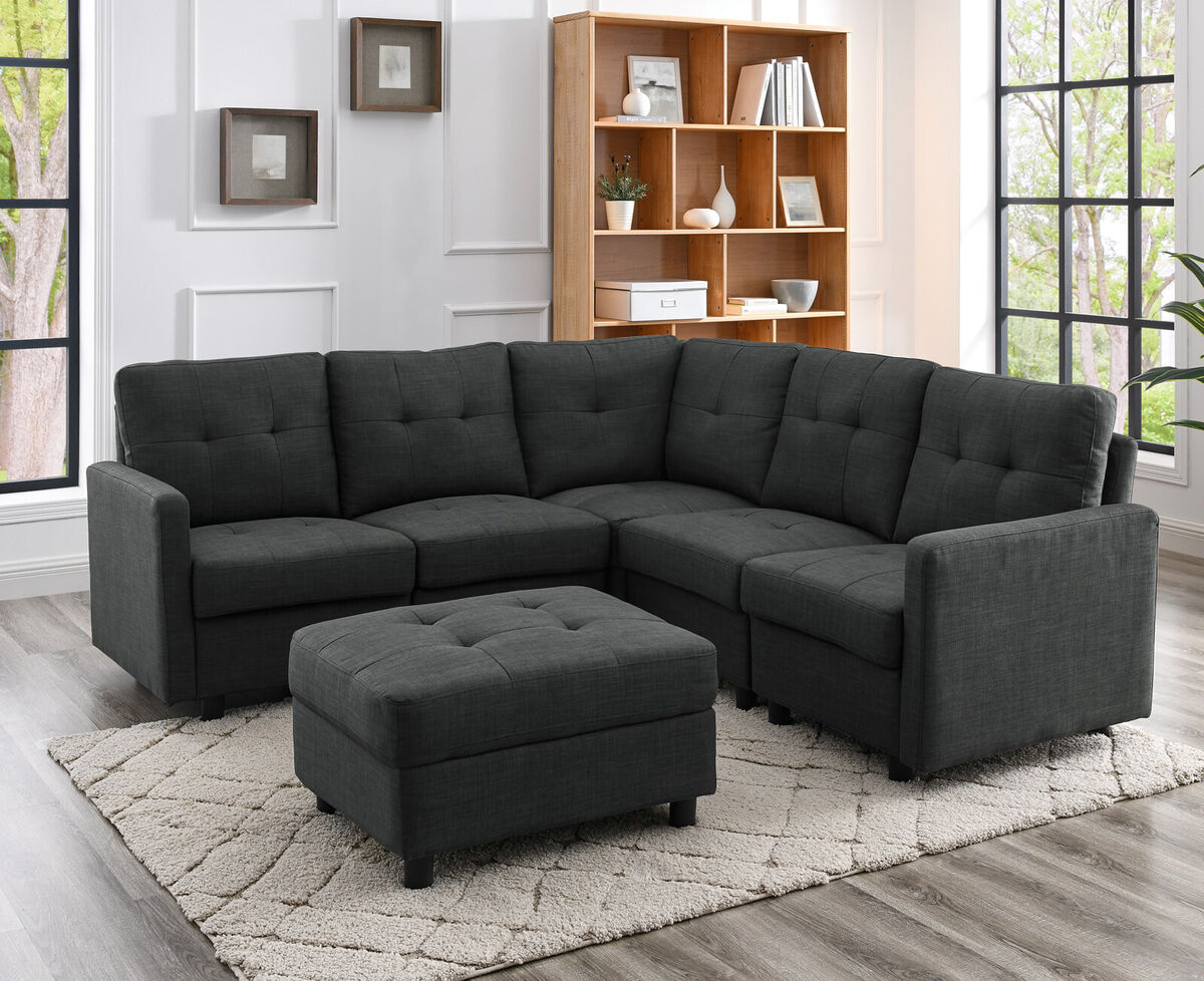 Linen Sectional Sofa | Cabinets Matttroy with regard to Allen Mid Century Modern Living Room Corner Fabric Linen Sectional Sofa In Gray