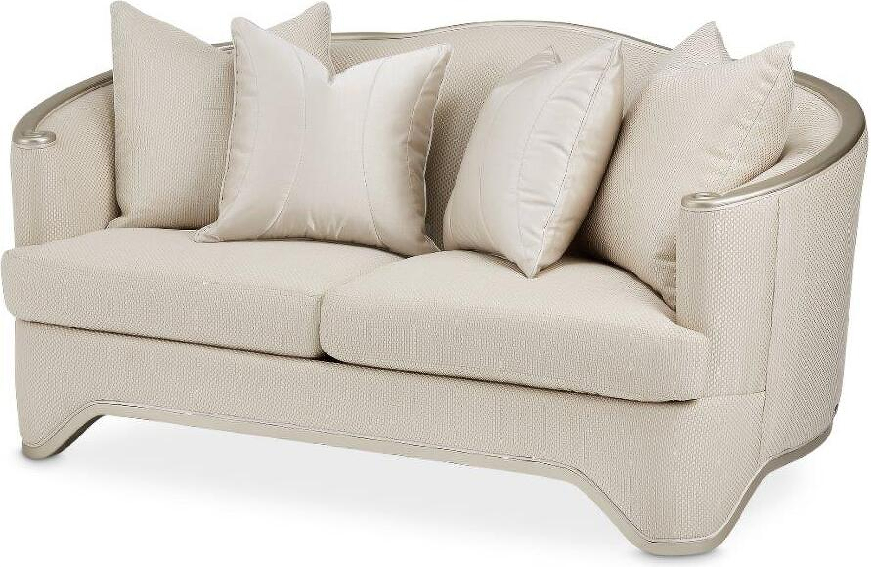 London Place Loveseat In Light Champagne By Aico | 1Stopbedrooms in Aico Amini London Place Sofa In Light Champagne