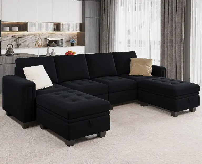 Looking For Ultimate Relaxation? These 8 Best U-Shaped Sectional Sofas ... within Beyan Signature Valencia 126" 3-Piece Velvet U-Shaped Sectional In Black