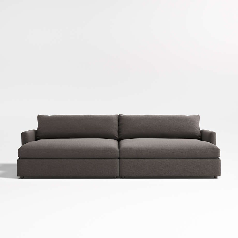 Lounge Deep 2-Piece Double Chaise Sectional Sofa + Reviews | Crate & Barrel pertaining to The Fraser 2 Piece Modular Sofa Deep Blue Features You Need to Know