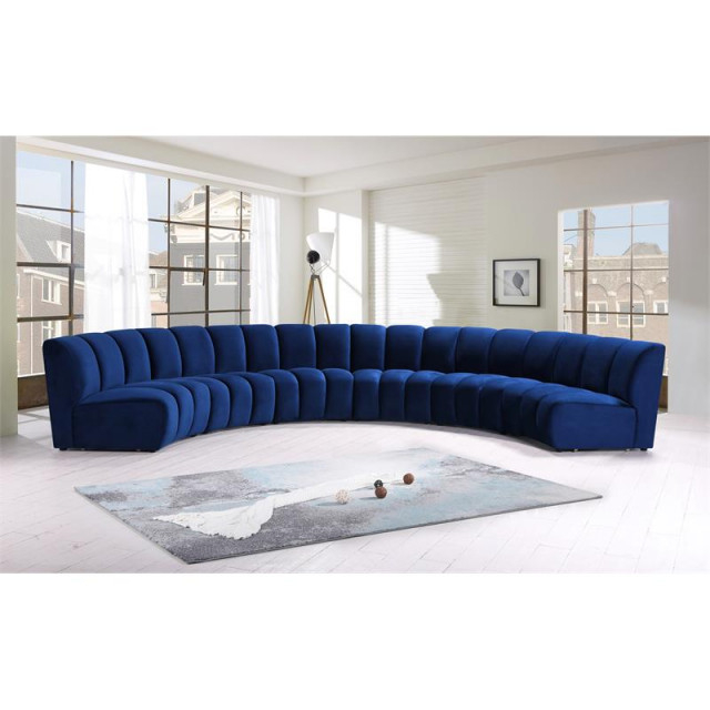 Maklaine 6-Piece Contemporary Velvet Modular Sectional In Gray ... throughout Maklaine Sofa Care and Maintenance Keeping Your Velvet Pristine