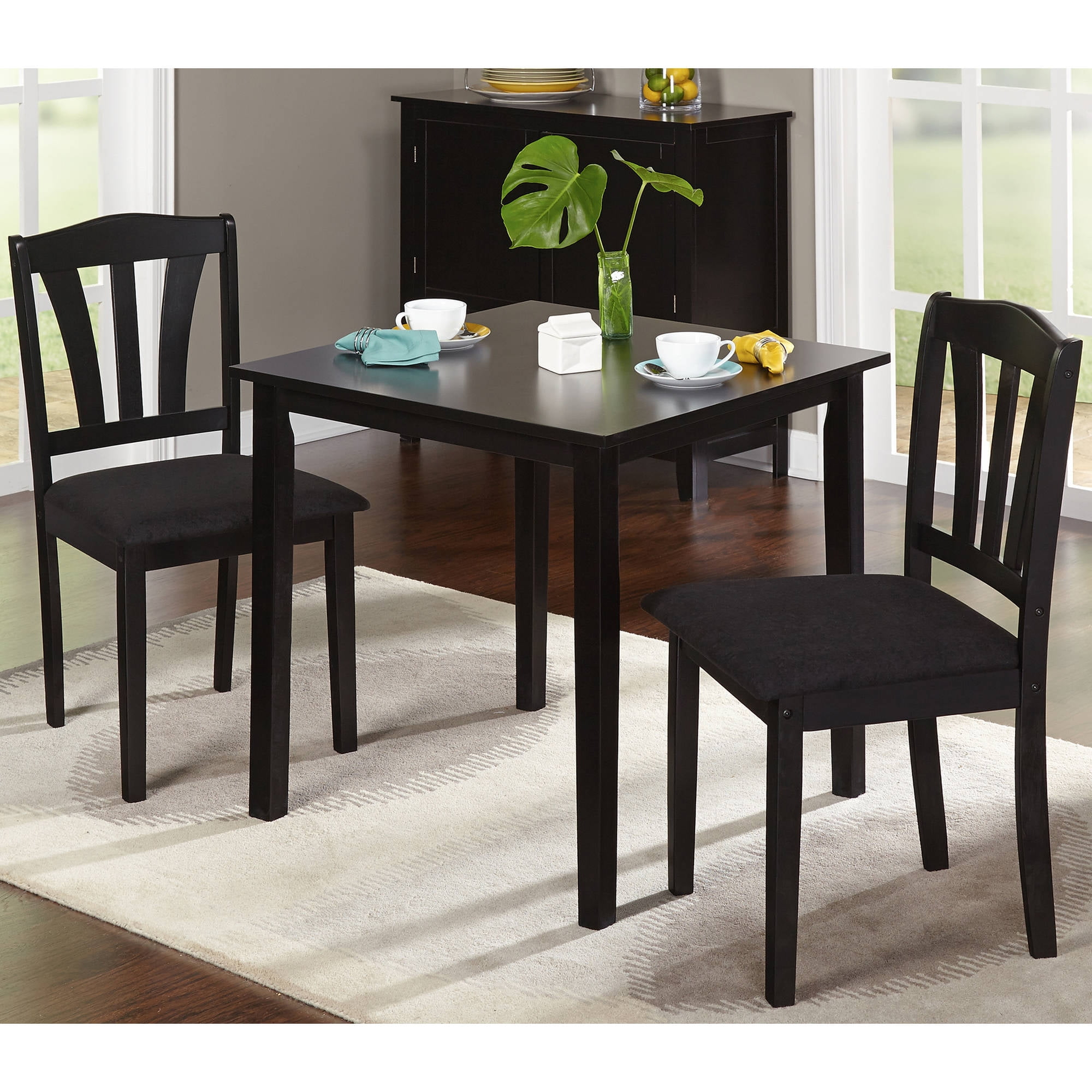 Metropolitan 3-Piece Dining Set, Multiple Finishes - Walmart.com ... regarding The Art of the Small Dining Space Maximizing Functionality with a Dinette Set