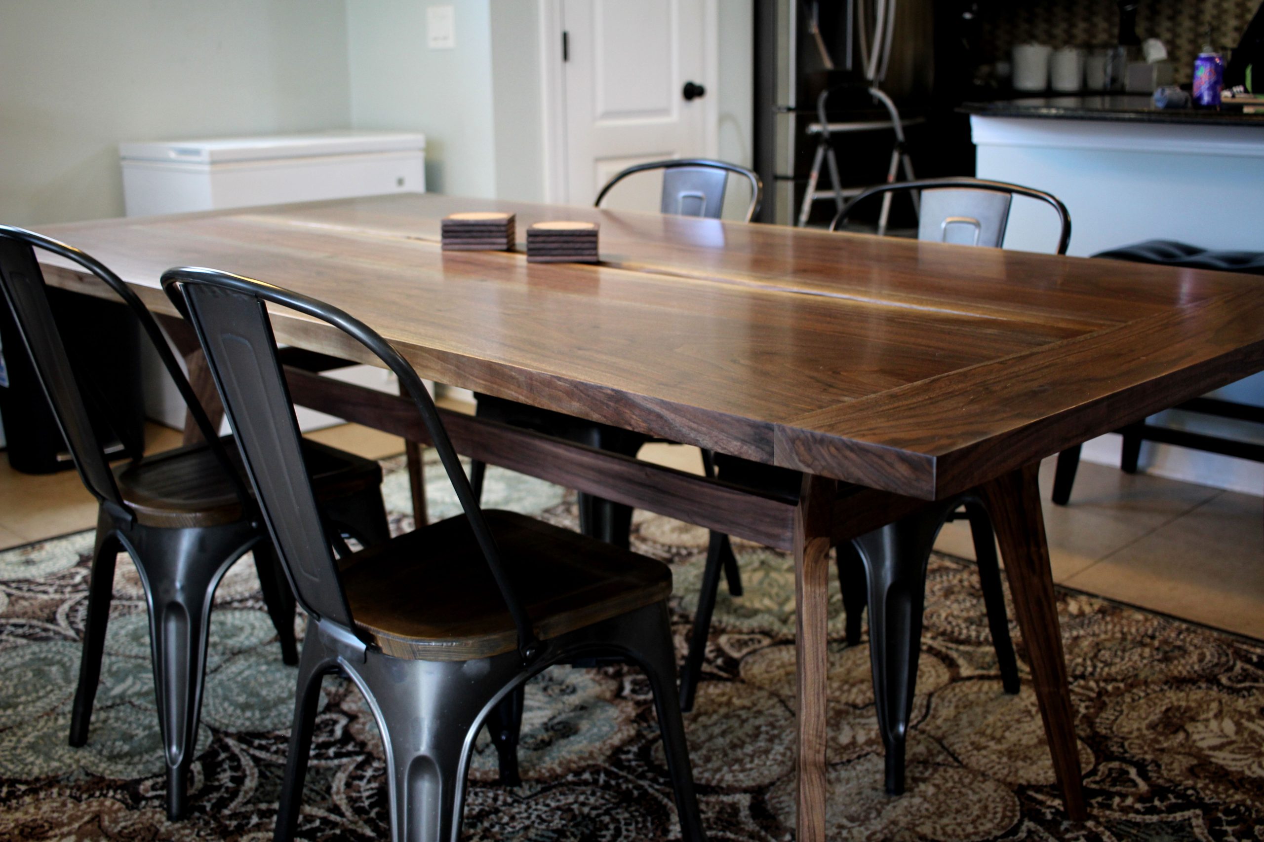 Mid-Century Modern Walnut Dining Table | General Finishes 2018 Design ... with regard to Caring for Your 75" Walnut Dining Table Preserving its Beauty for Years