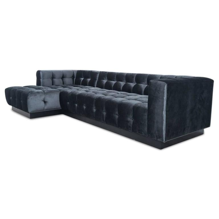 Mid-Century Sectional With Chaise Tufted In Black Velvet For Sale At ... with The Timeless Appeal of Midcentury Modern Furniture A Deep Dive