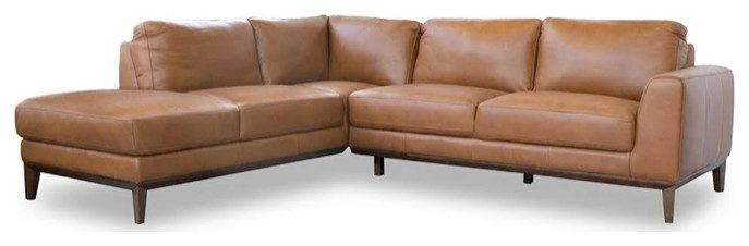 Milton Modern Tufted Living Room Top Leather Corner Sectional Sofa In ... with Desmond Cognac Tan Leather Living Room Tufted Left Faced Corner Sectional Sofa