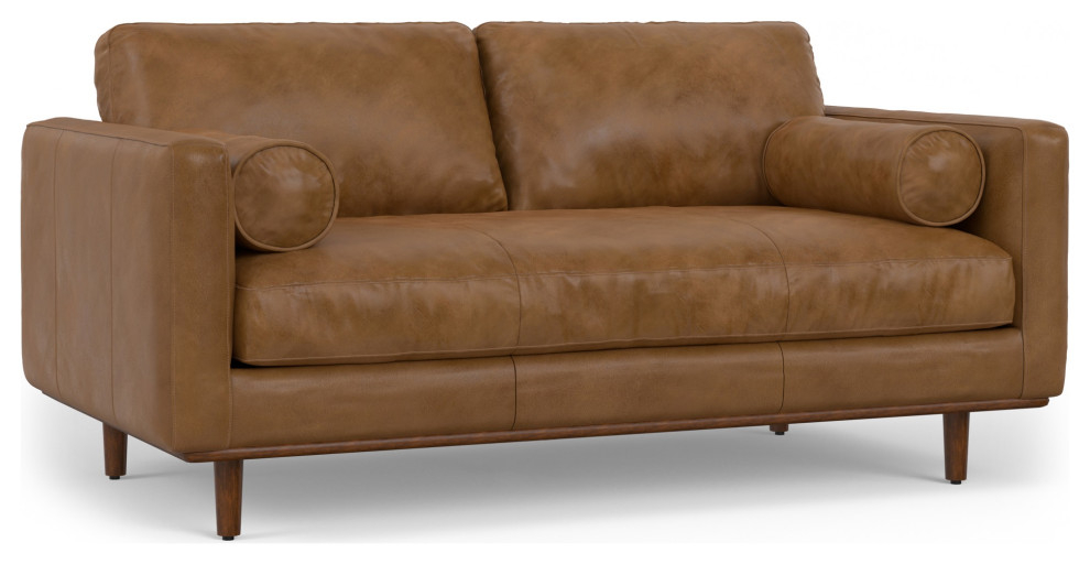 Morrison 72-Inch Sofa, Genuine Leather - Midcentury - Sofas - By Dot ... inside Morrison 89-Inch Sofa, Genuine Leather