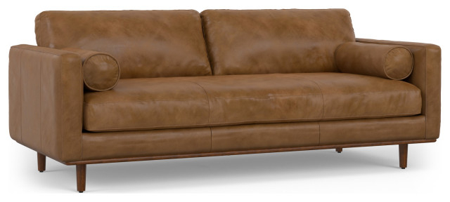 Morrison 89-Inch Sofa, Genuine Leather - Midcentury - Sofas - By Dot ... with regard to Unveiling the Craftsmanship Behind the Morrison 89-inch Leather Sofa