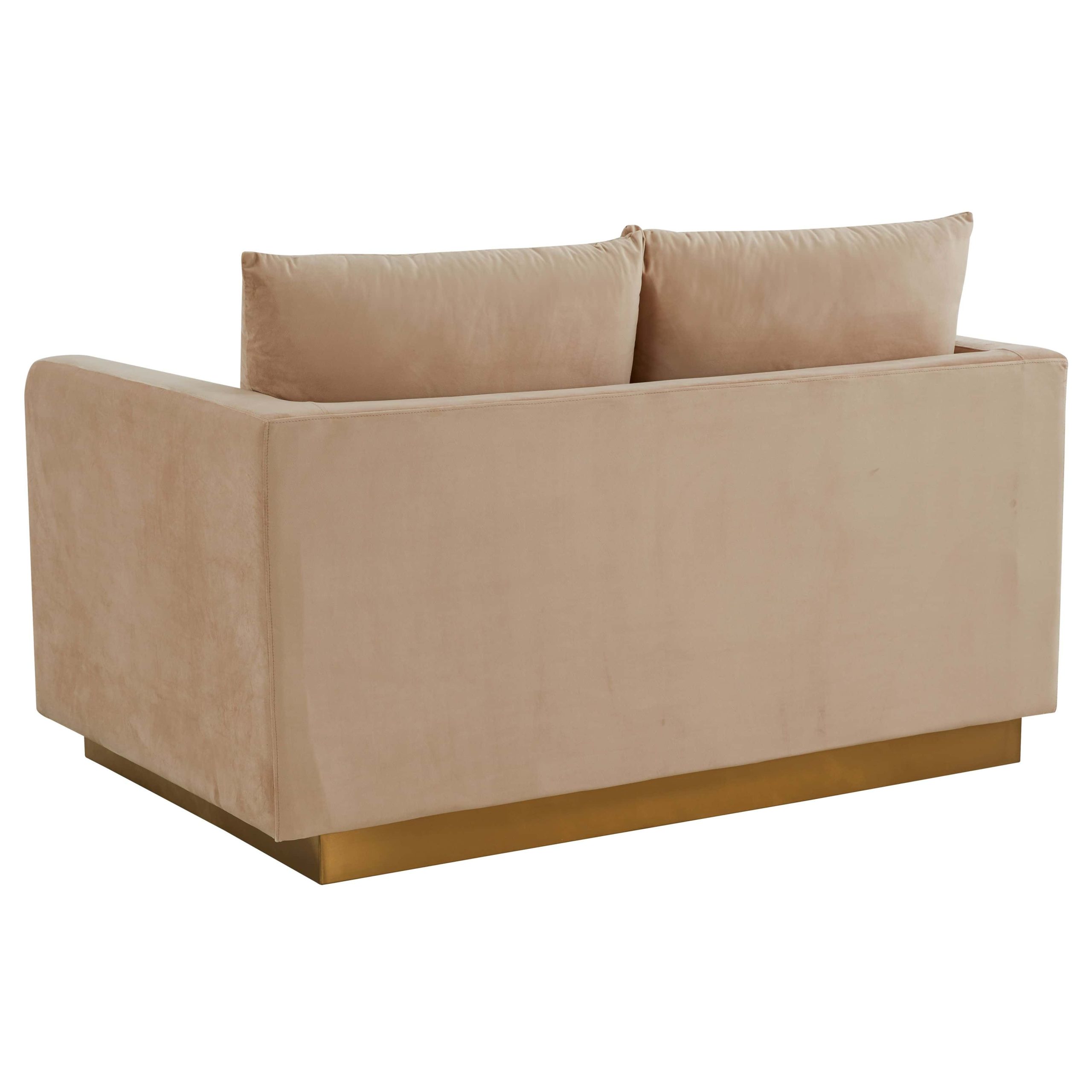 Nervo Modern Mid-Century Upholstered Velvet Loveseat W/Gold Frame ... inside Unveiling the Elegance of the Nervo Velvet Sofa Set A Design Journey