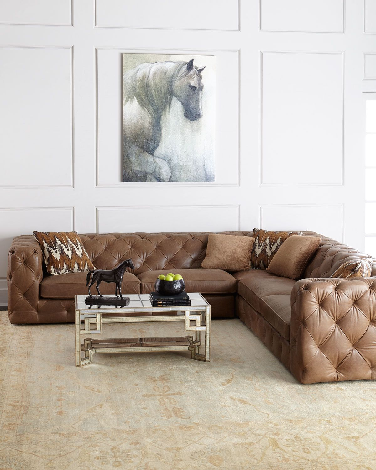 Old Hickory Tannery Wiley Chesterfield Leather Tufted Sofa 132 ... for Leather Care 101 Preserving the Beauty of Your Desmond Cognac Sofa