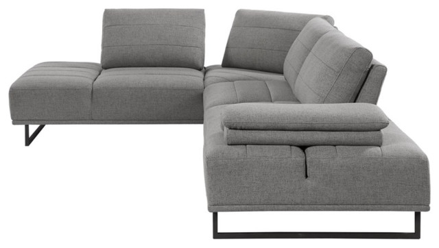 Pemberly Row 2-Piece Fabric Sectional With Adjustable Back In Taupe ... within Fabric Sectionals and Everyday Living Choosing the Right Coaster Arden for You