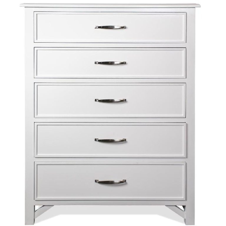 Riverside 16465 Talford Cotton Five Drawer Chest - Hickory Park ... throughout Pearl White Dream Spaces Creating Serenity with 5 Drawer Chests